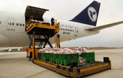 فرود بوئینگ ۷۴۷ با ۴۰ تن گوشت در فرودگاه پیام + تصاویر