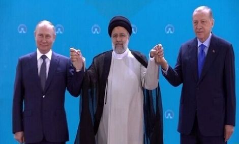 انتقاد آلمان از اردوغان برای حضور در عکس سه نفره با پوتین و رئیسی