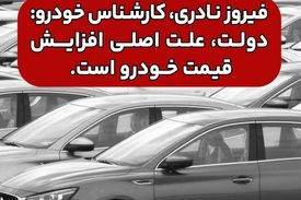 دولت، علت اصلی افزایش قیمت خودرو است