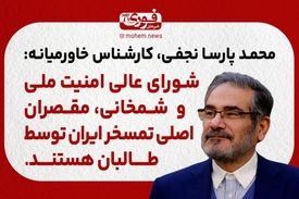 نجفی، کارشناس خاورمیانه: شمخانی و شورای عالی امنیت ملی، مقصران اصلی تمسخر ایران توسط طالبان هستند.