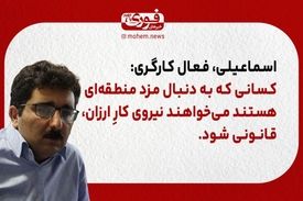 یک فعال کارگری: کسانی که به دنبال مزد منطقه‌ای هستند می‌خواهند نیروی کارِ ارزان، قانونی شود.