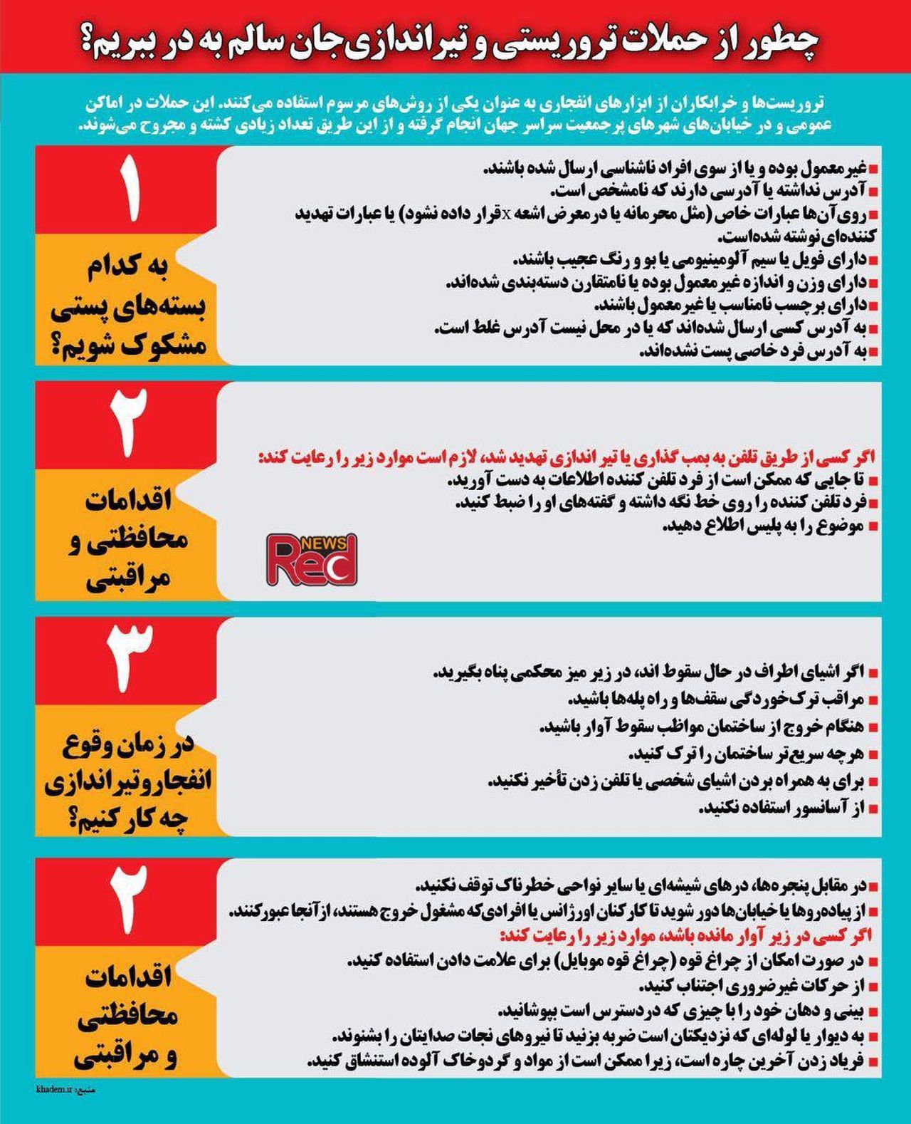 چطور از حملات تروریستی و تیراندازی جان سالم به در ببریم؟